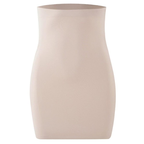 Hög midja Magkontroll Slips Kvinna Sömlös Bantning Halv Slip Underkläder Shapewear Body Shaper Underklänning Underklänning Shapers,beige S