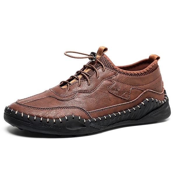 Herrskor Handsydda Casual Skor 1G5503 Brown 44