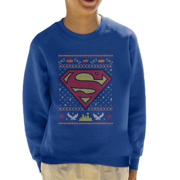 Superman Christmas Pattern Kid's Sweatshirt