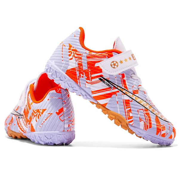 Fotbollsskor Barn Fotbollsskor Vuxen Fotbollsskor Grästräning Sport Skor Sneakers 3B2302 Orange 39