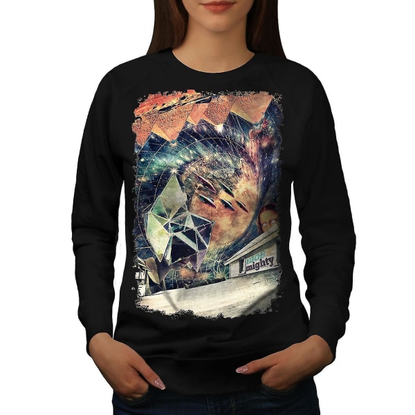 Tidsresor Mars Women Blacksweatshirt | Wellcoda XXL