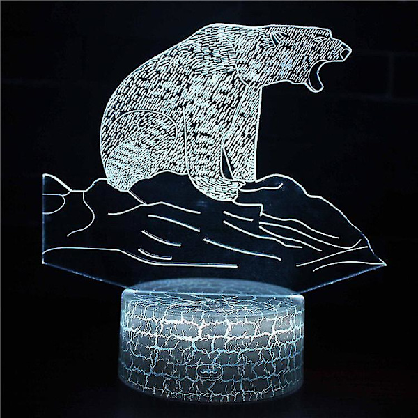 3D Illusion lampa 7 färger Optical Change Touch Light USB och fjärrkontroll Art Deco gör en romantisk