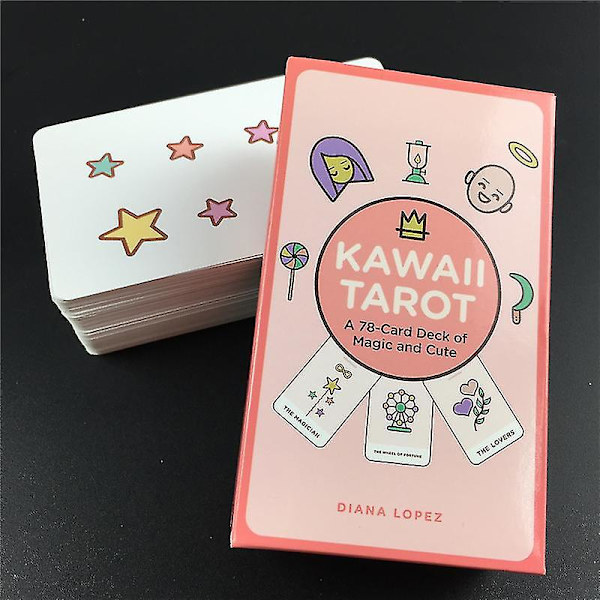 Kawaii Tarotkort Söta barnbrädspelskort Fullständiga engelska Pdf Familjefest Bordsspel78st Tt75
