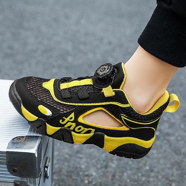 Sneakers för pojkar Andas löparskor Mode Sportskor 3C0372 Black 39