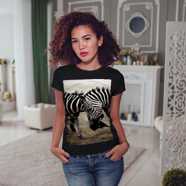 Zebra Nature Photo Women T-shirt M