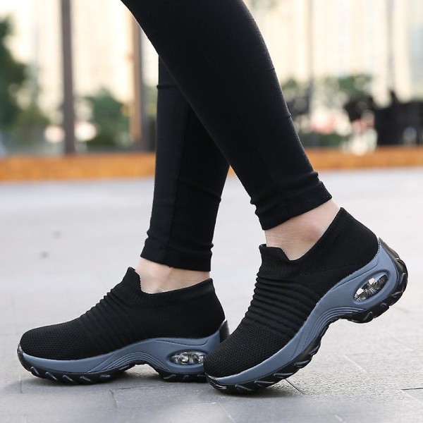 Damskor Mode lätta sneakers Air Cushion Shoes 1839 Black1 38