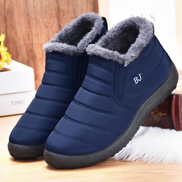 Snöskor för män varma ankelstövlar Halkskydd vinter utomhus casual 2Lm751 Blue 41
