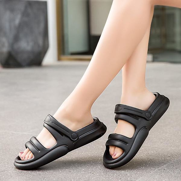 Strandtofflor för män Modesandaler Utomhus Halkfria inomhusskor 3B2295 Black 41
