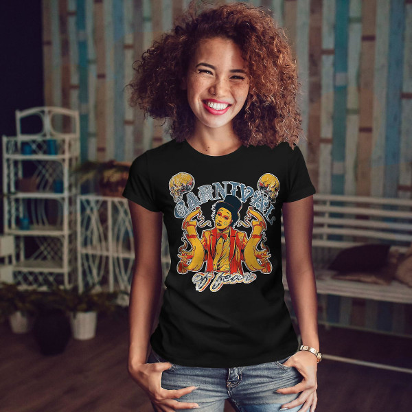 Carnival Of Fear Horror Women Blackt-shirt | Wellcoda M