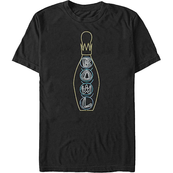Hollywood Star Lanes Neon Bowling Pin Big Lebowski T-shirt S