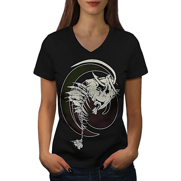 Fish Bone Skelett Dam T-shirt L