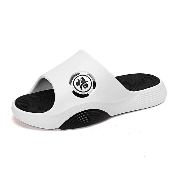 Män Kvinnor Strandtofflor Mode Sandaler Utomhus Halkfria inomhusskor XT666 WhiteBlack 41-42