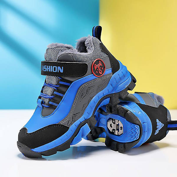 Pojkar Flicksneakers Andas löparskor Barn Vinter bomullsskor 558 Blue 40