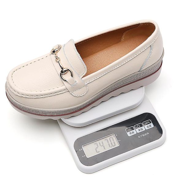 Damer Casual Mode Skor Loafer Skor Mamma Skor 3Ap7078 Beige 38