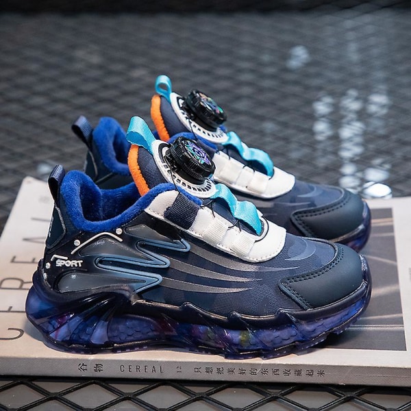 Barn Pojkar Flickor Sneakers Löparskor som andas Mode Sportskor 2Ks999 Blue 27