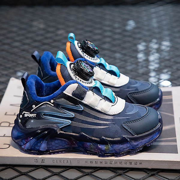 Barn Pojkar Flickor Sneakers Löparskor som andas Mode Sportskor 2Ks999 Blue 34