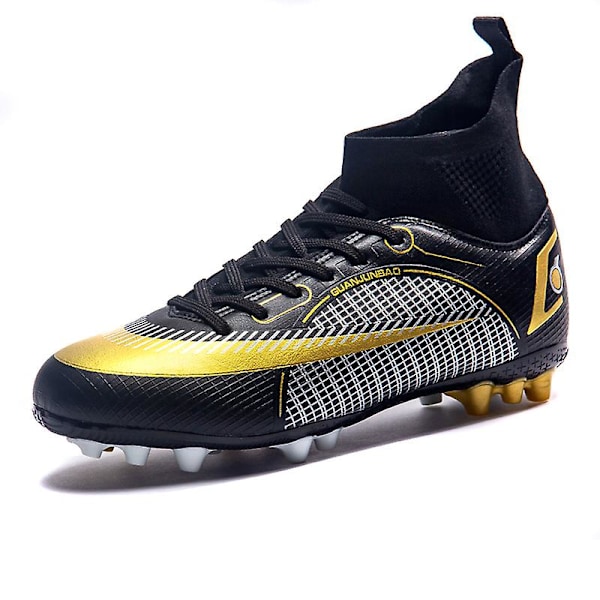 Fotbollsskor för män Halkfria fotbollsskor för herr, Gräs Fotbollssneakers Yjz18 Black 45