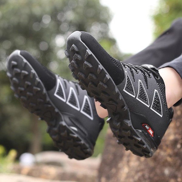 Vandringsskor för män Off-Road vattenavvisande sportskor Casual Outdoor Shoes 8-5 Black 43