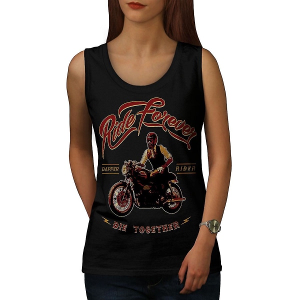 Ride Always Cool Biker Dam Blacktank Top XL