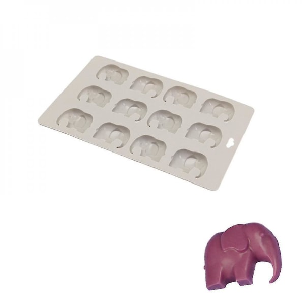 Elefantformad form med 12 hål