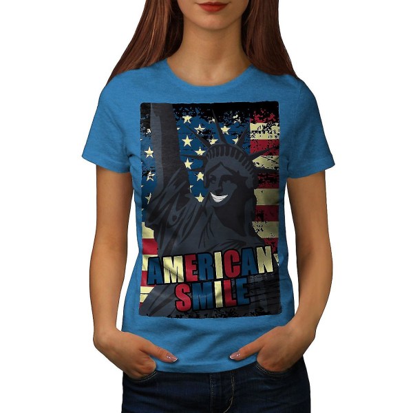 American Freedom Flag Kunglig T-shirt för kvinnor XL