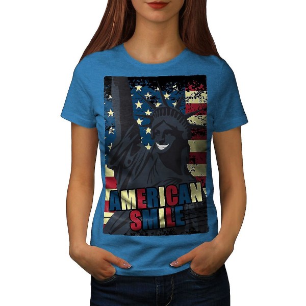 American Freedom Flag Kunglig T-shirt för kvinnor XXL