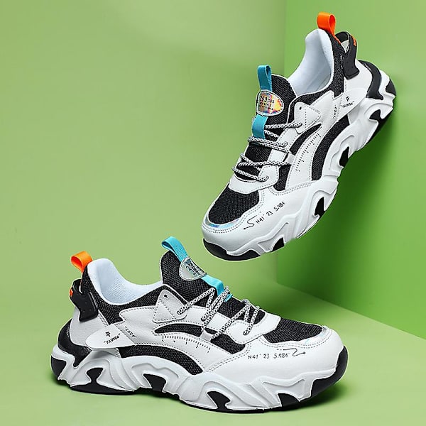 Basketskor för män Andas Sneakers Löparskor 3A6636 WhiteBlack 44