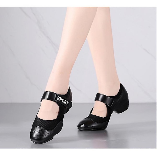 Bekväma dansskor som andas för kvinnor Square Dance Shoes 3C193 Black 41