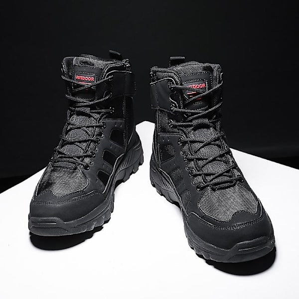 Herr Military Boot Combat Herr Stövlar Tacticalhane Shoes Work Safety Shoes A11 Black 41