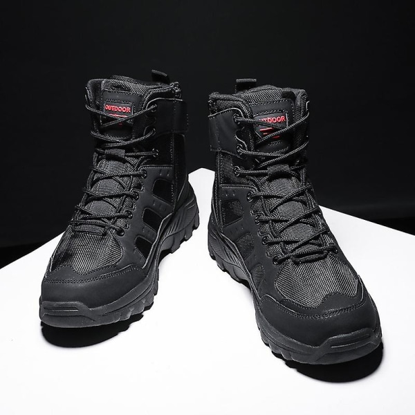 Herr Military Boot Combat Herr Stövlar Tacticalhane Shoes Work Safety Shoes A11 Black 46