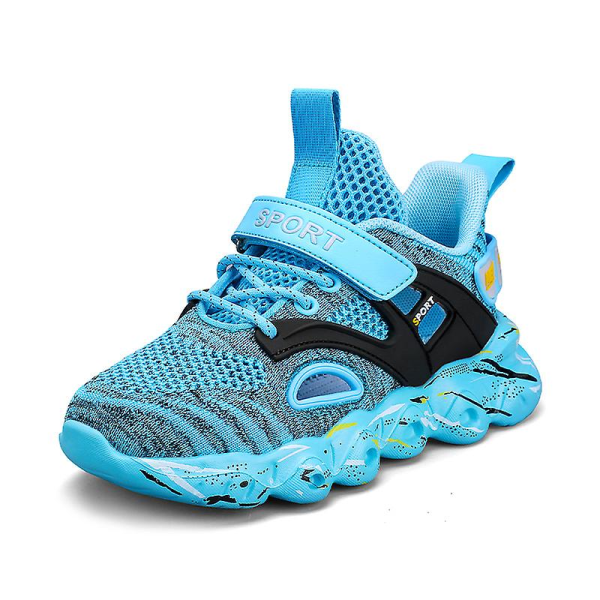 Pojkar Flickor Sneakers Andas löparskor Mode Sportskor 3C907 Blue 33