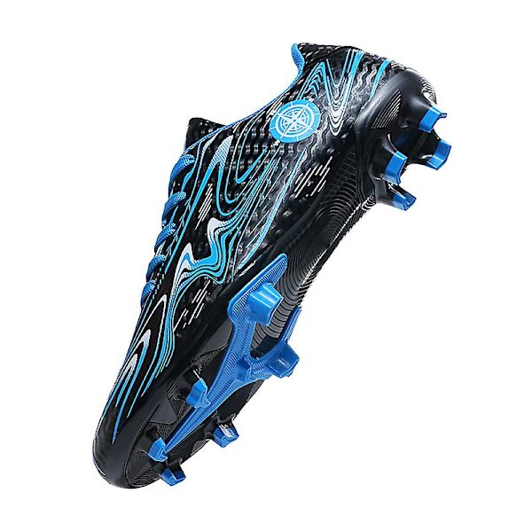 Pojkar Flickor Fotbollsskor Halkfria fotbollsskor Klossar Gräs Fotbollssneakers för barn 2Kr158 BlackBlue 40