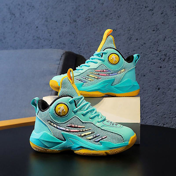 Barn Pojkar Flickor Sneakers Andas löparskor Mode Sportskor 3As800 Cyan 37