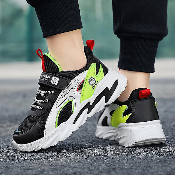 Pojkar Flickor Sneakers Andas löparskor Mode Sportskor 3Af858 Black 40