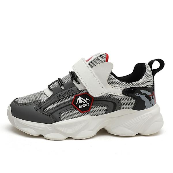 Barn Sneakers Pojkar Basketskor Halkfria Sportskor för barn 3Bt2023 Gray 34