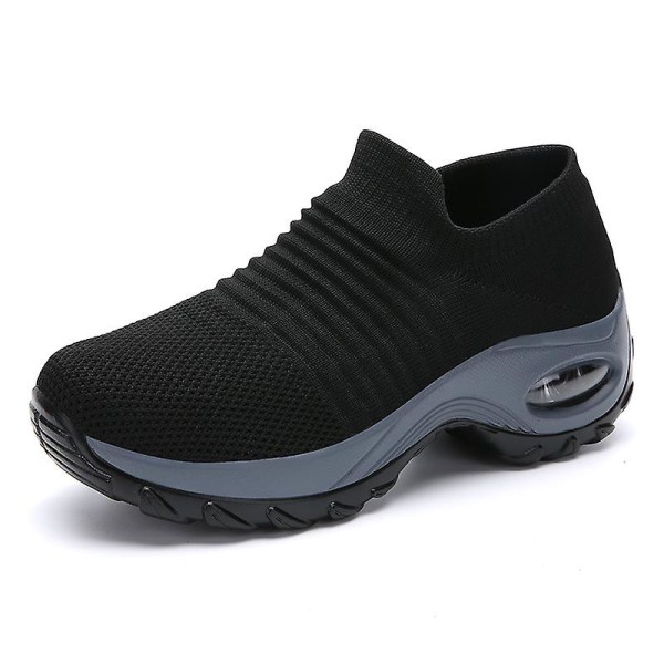 Damskor Mode lätta sneakers Air Cushion Shoes 1839 Black1 36