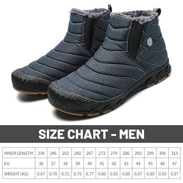 Vintersnöskor för herr Vattentåliga skor Anti-halk Casual Lätt vandringskänga 22011 Blue 45