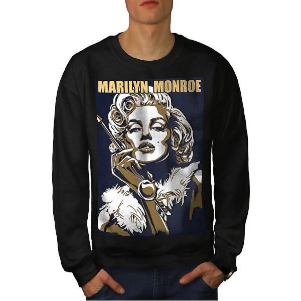 Kändis Marilyn Art Men Blacksweatshirt XXL