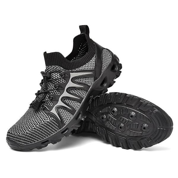 Herr vandringsskor Trailrunning Skor Halksäkra Fitness Promenad Jogging Sneakers 3C238 Gray 37