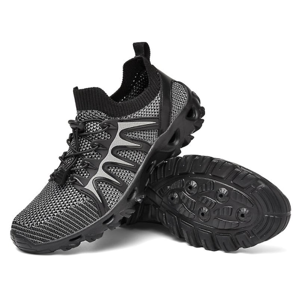 Herr vandringsskor Trailrunning Skor Halksäkra Fitness Promenad Jogging Sneakers 3C238 Gray 39