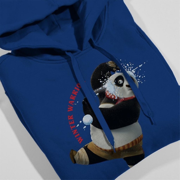 Kung Fu Panda Christmas Winter Warrior huvtröja för män Large