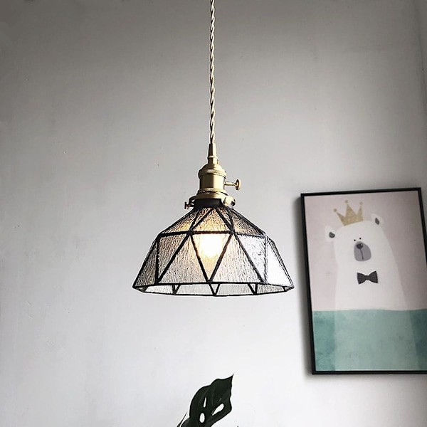 Mässing Glas Ganglampa Veranda Bardisk Restaurang Sovrum Hemvistelse Hotell Balkong Säng