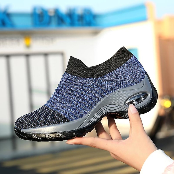 Damskor Mode lätta sneakers Air Cushion Shoes 1839 Blue 37