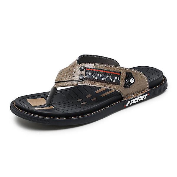 Herrtofflor Halkfria sandaler Mode strandskor för kvinnor 20513 Khaki 41