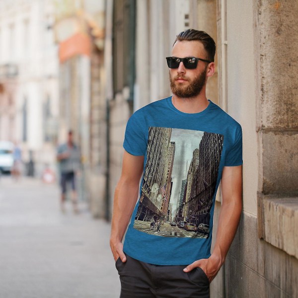 America Street Fashion Herr Royal Bluet-shirt XXL