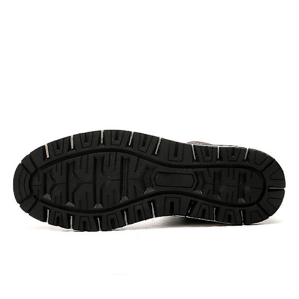 Snöskor för män Läder Plus Velvet Varma Utomhus bomullsskor F9704 Brown 41