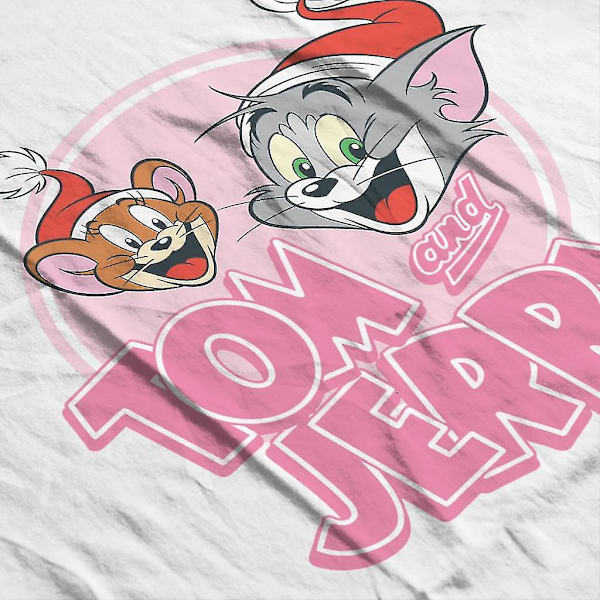 Tom och Jerry jul bär festliga hattar dam huvtröja