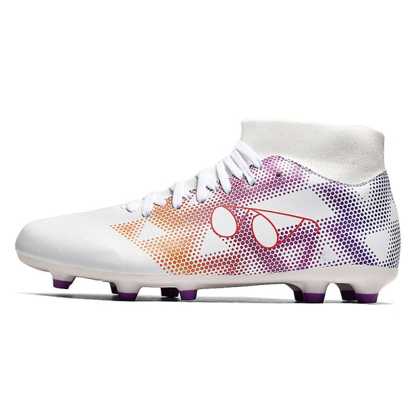 Fotbollsskor för män Spikes Fotbollsskor för ungdomar Stövlar Athletic Sneaker 3Dk05 WhitePurple 38