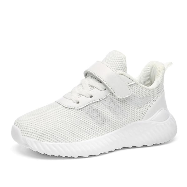 Sneakers för barn Halkfria ventilerande sportlöparskor H623 White 33