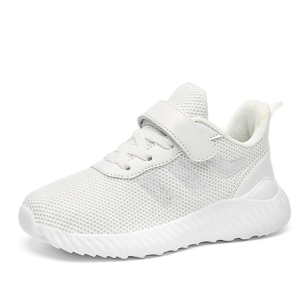 Sneakers för barn Halkfria ventilerande sportlöparskor H623 White 33